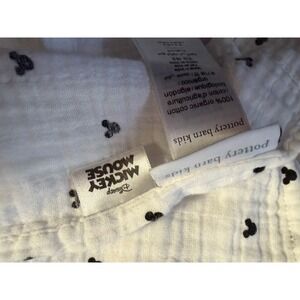 Pottery Barn Kids Organic Cotton Mickey Mouse Muslin Swaddle Blanket 47x47
